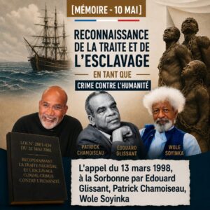 Toen Glissant, Soyinka en Chamoiseau slavernij als misdaad tegen de mensheid beschouwden