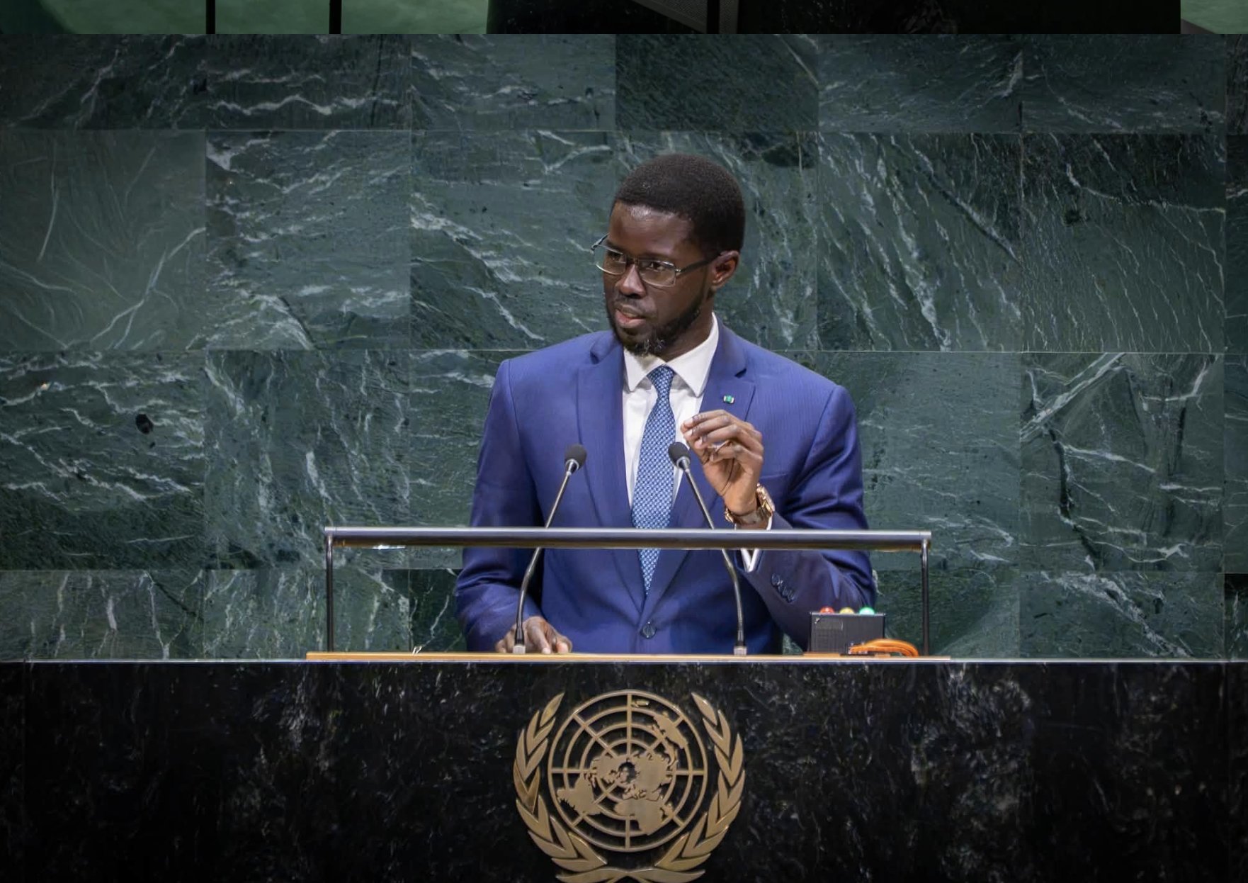 Diomaye pleit voor de heropbouw van het internationale vertrouwen en voor Palestina
