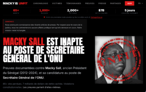 Parijs wijst de poging van Macky Sall om een kritische website het zwijgen op te leggen af.